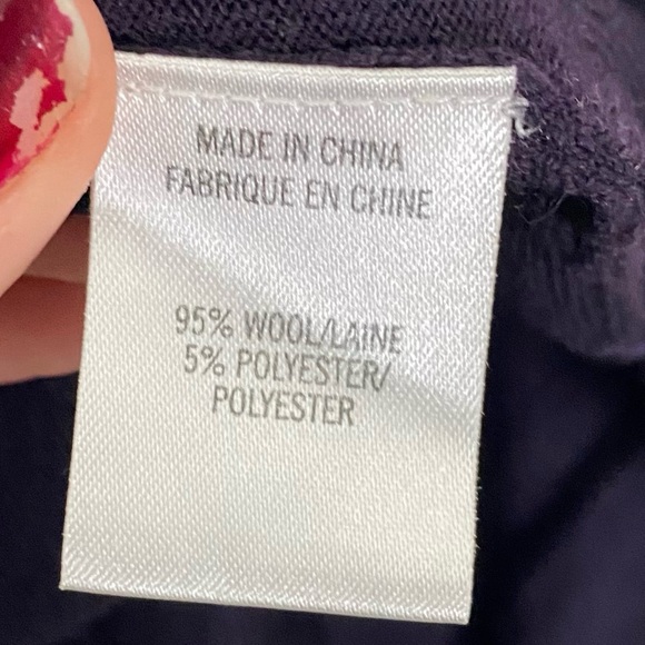 Theory | Wool Blend Maritza B. New Steady Drape Front Cardigan in Purple - Picture 4 of 13